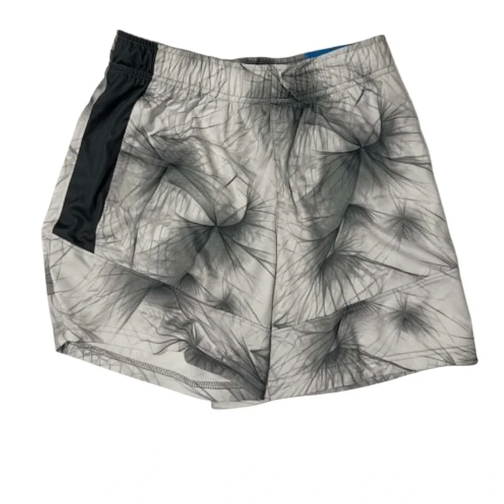 DSG Boys Performance Shorts White Streaks Grey White Size M 10-12 DAB15107PRT